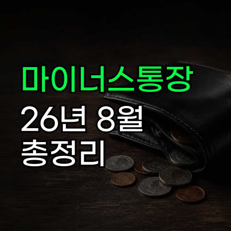 마이너스통장 개설조건 한도 이자 26년 8월 계산방법 총정리