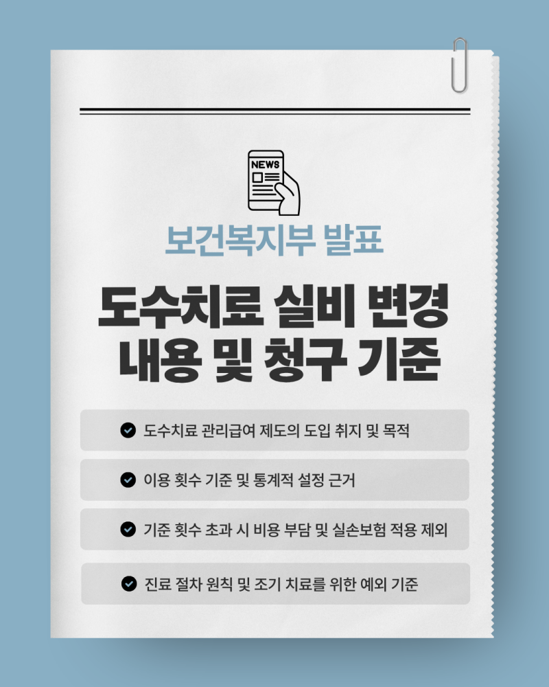 도수치료 실손변경 내용 정리