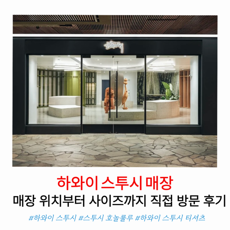  하와이 스투시 티셔츠 가격 및 재고, 사이즈 후기