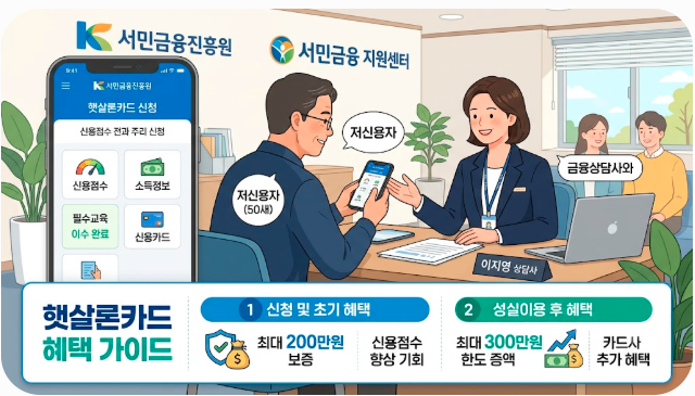 2026 햇살론카드 신청방법 총정리｜신청자격·한도·필수교육·카드사 비교