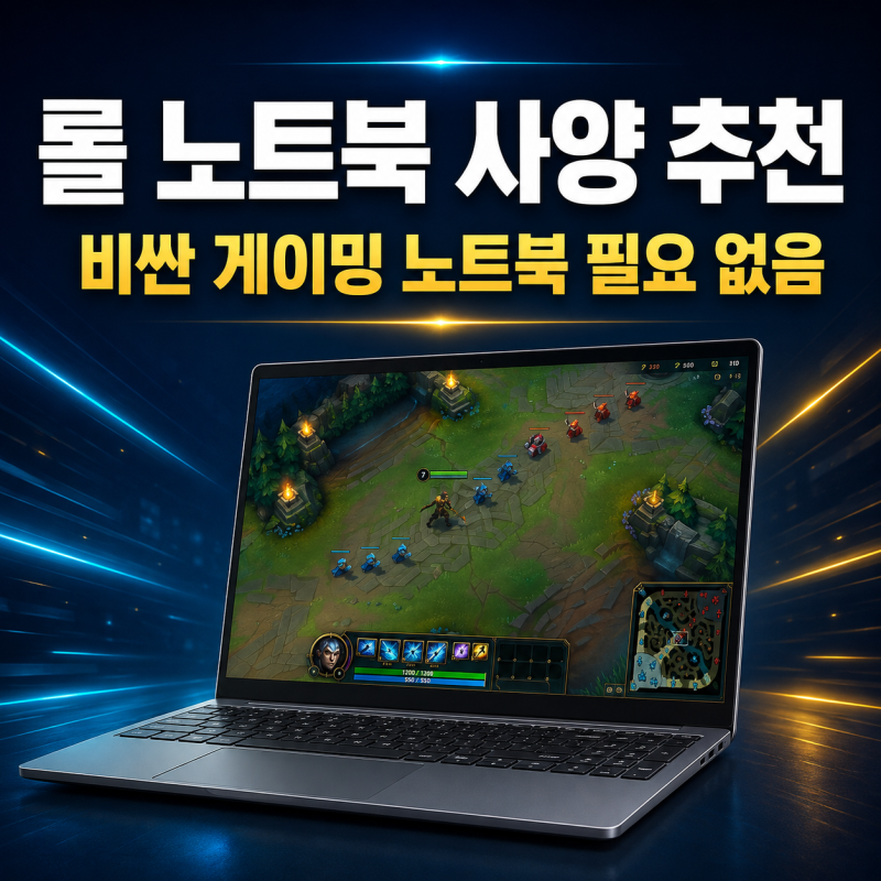 롤 노트북 사양, 굳이 비싼거 필요X
