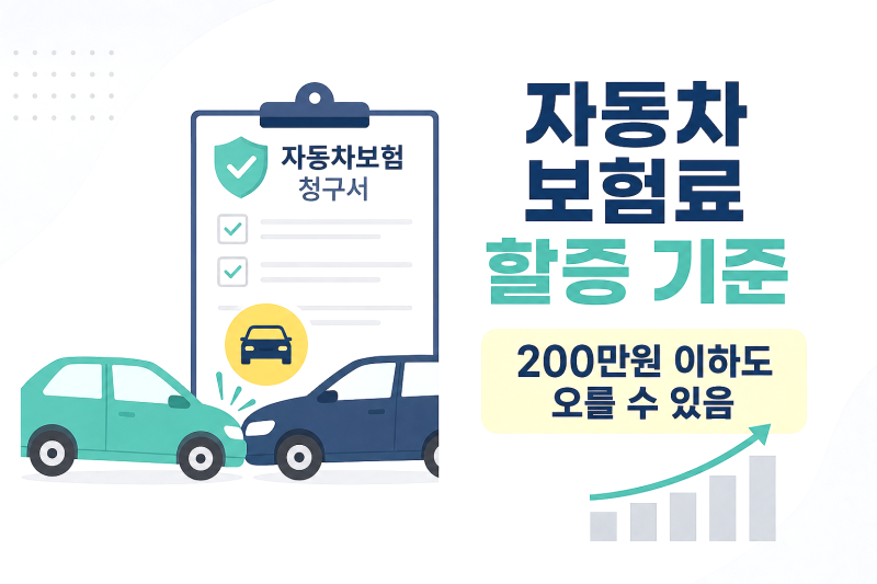 자동차 보험료 할증 기준, 200만원 이하 사고도 오를 수 있습니다