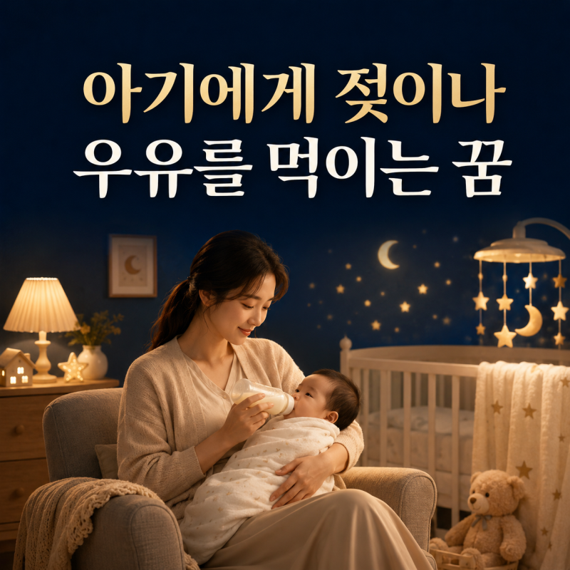아기에게 젖이나 우유를 먹이는 꿈
