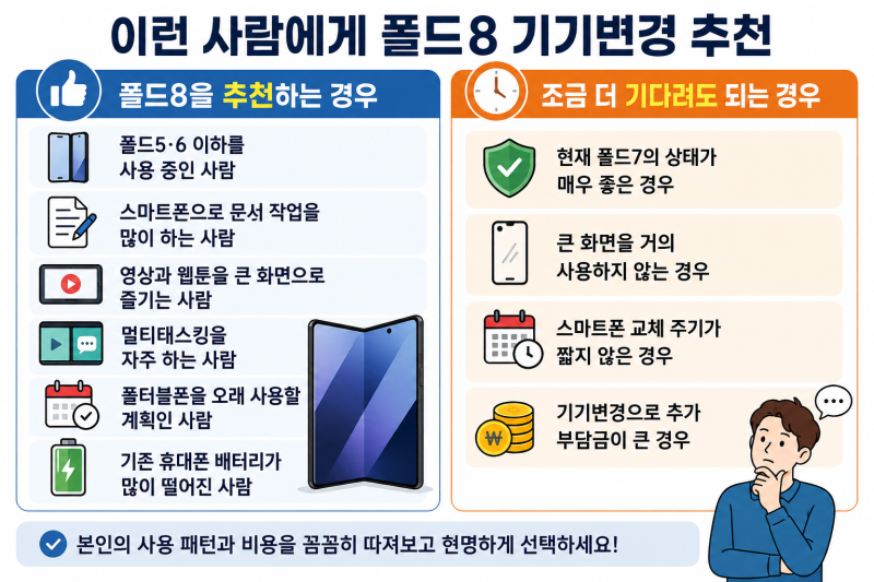 갤럭시 Z 폴드8 기기변경, 가격부터 할인까지 지금 사도 될까? 가격과 할인 그리고 구매방법 ....