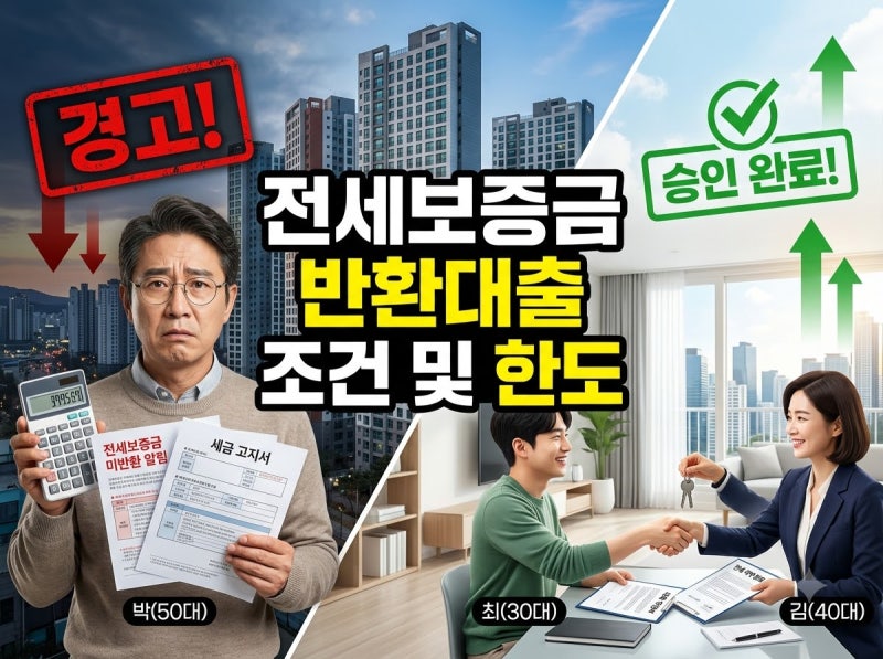 [1주택자 절세 현장] 전세 보증금 못 돌려줄 때: 전세보증금 반환대출 조건 및 한도 총정리 (20....