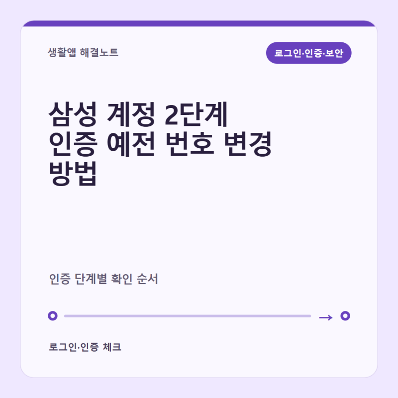 “예전 번호로 인증하라고?” 삼성 계정 2단계 인증 예전 번호 변경 방법