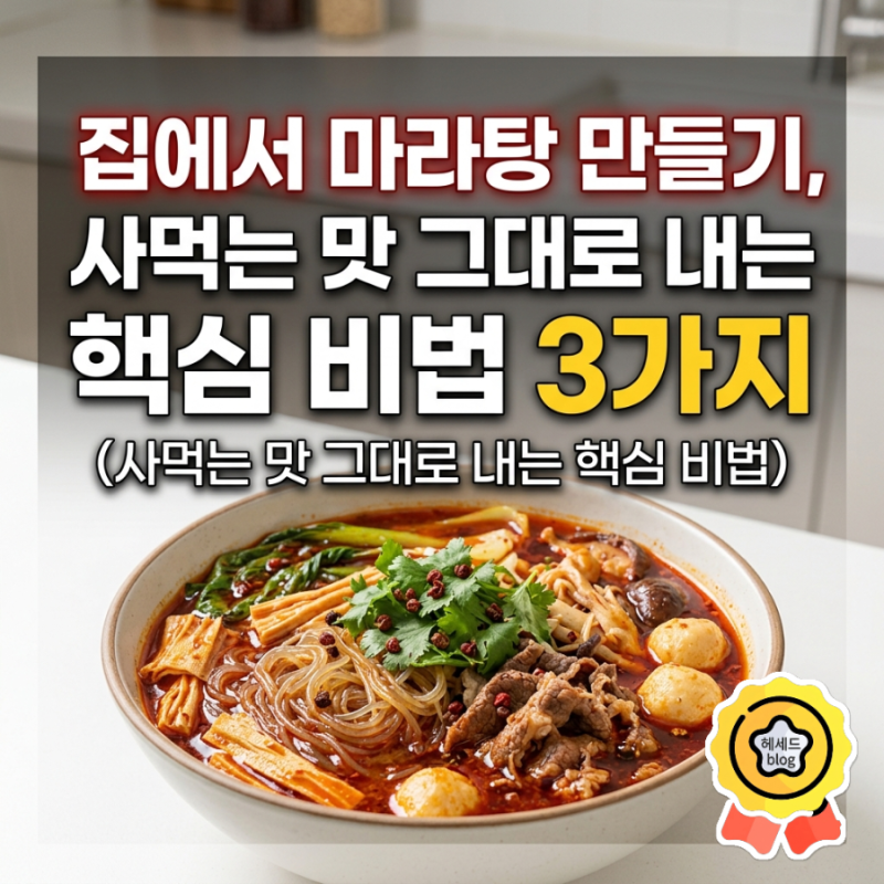 집에서 마라탕 만들기/ 사먹는 맛 그대로 내는 핵심 비법 3가지