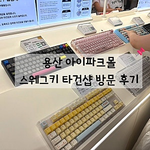 용산 아이파크몰 타건샵 스웨그키, 키보드 직접 타건해본 후기