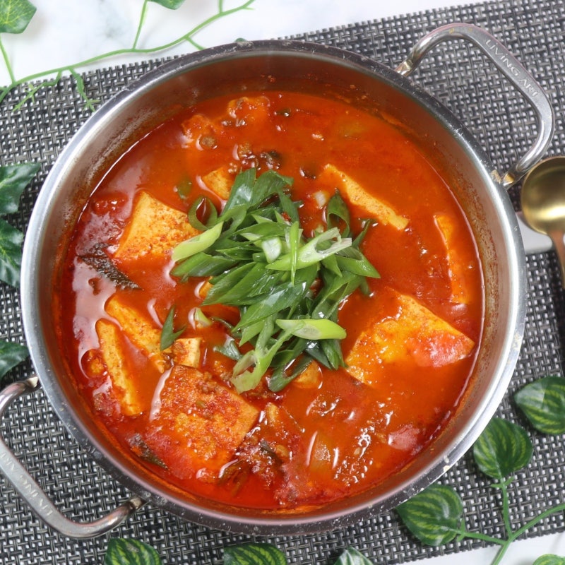 얼큰 고추장 두부찌개 레시피 돼지고기 두부 짜글이 찌개 만들기 만드는법