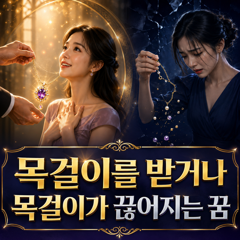 목걸이를 받거나 목걸이가 끊어지는 꿈