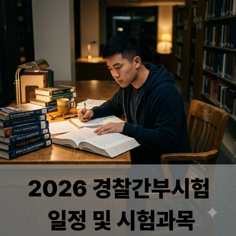 2026 경찰간부시험 일정 및 시험과목 합격선과 멘붕 오는 진짜 과목