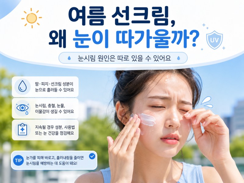 여름에 선크림 바르면 눈이 따가운 이유가 따로 있었다? 유기자차 때문일까?