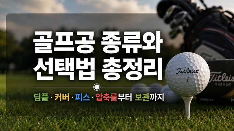 골프공 종류와 선택법 총정리:딤플·커버·피스·압축률부터 보관까지