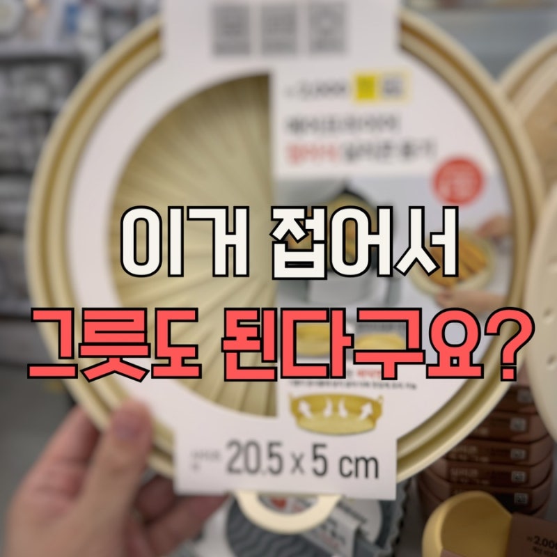 다이소 접이식 실리콘 용기, 이런 것도 있었어요