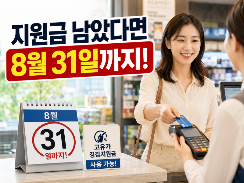 고유가 피해지원금 8월 31일까지 꼭 쓰세요｜잔액조회·사용처 확인 방법