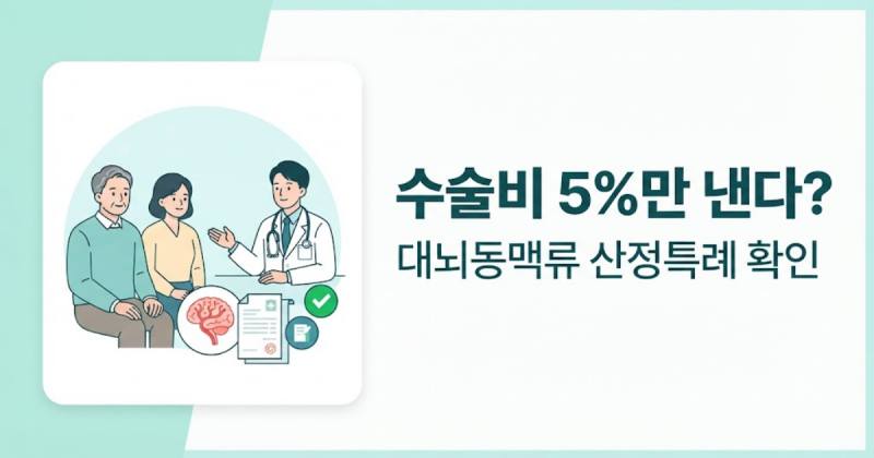 대뇌동맥류 수술비 5%만 내면 된다? 산정특례부터 확인하세요
