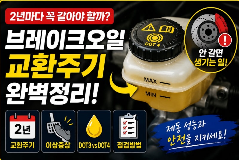 브레이크오일 교환주기 총정리｜2년마다 꼭 갈아야 할까?