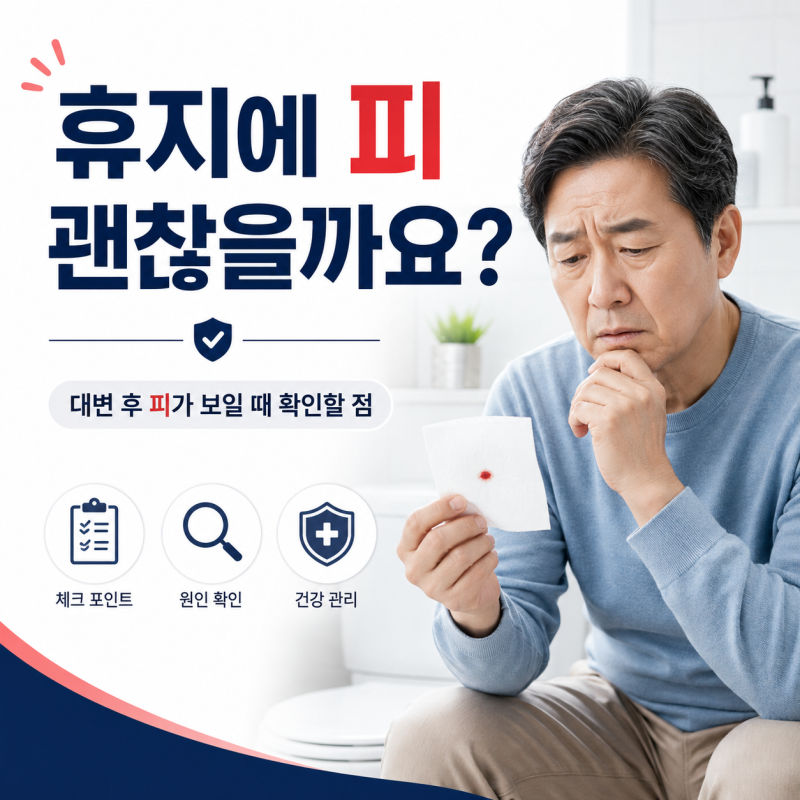 대변 후 피가 묻어나와요… 치질일까요?