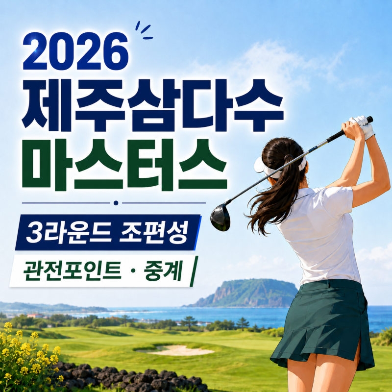 2026 제13회 제주삼다수 마스터스 3라운드 조 편성·관전포인트｜강채연·박민지·최정원 챔피....