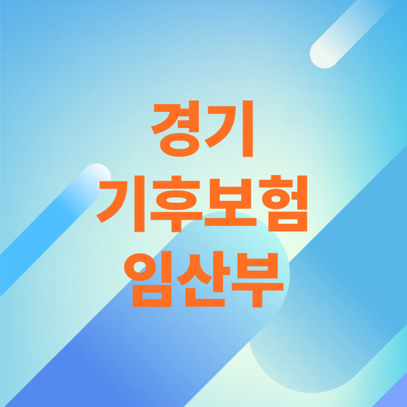 폭염에 쓰러지면 얼마 받을까 — 경기기후보험 임산부 진단비·통원비 확인법