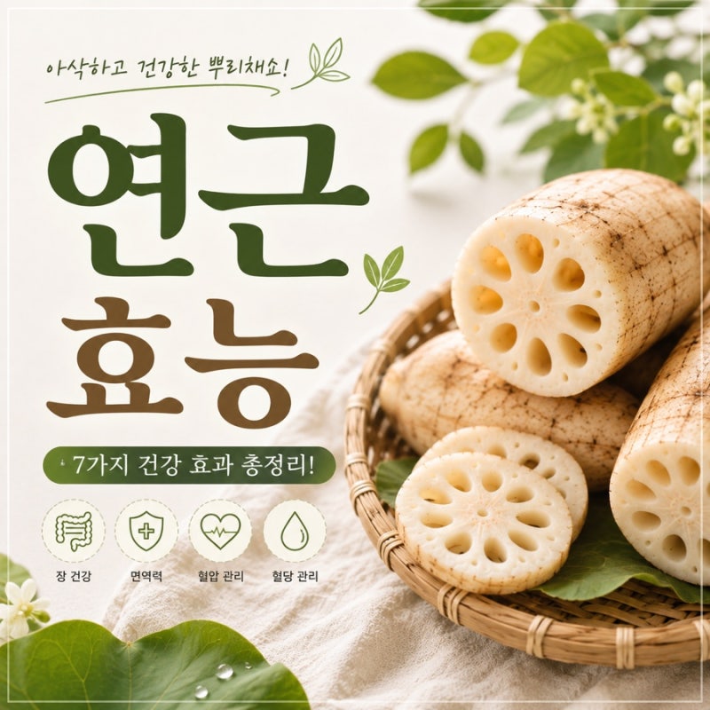 연근 효능 7가지｜혈당·장 건강부터 부작용, 올바른 섭취법까지 총정리