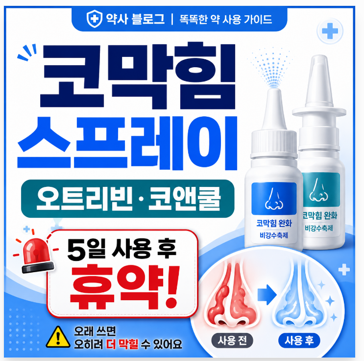 코막힘 스프레이 오트리빈·코앤쿨, 매일 뿌리면 안 되는 이유