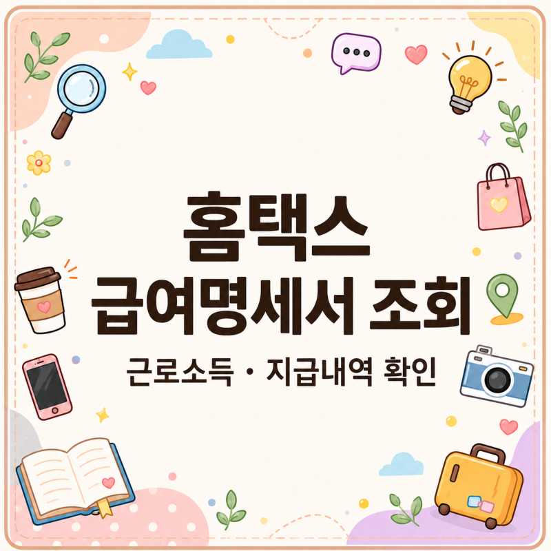 회사에 안 물어봐도 돼? 홈택스 급여명세서 조회