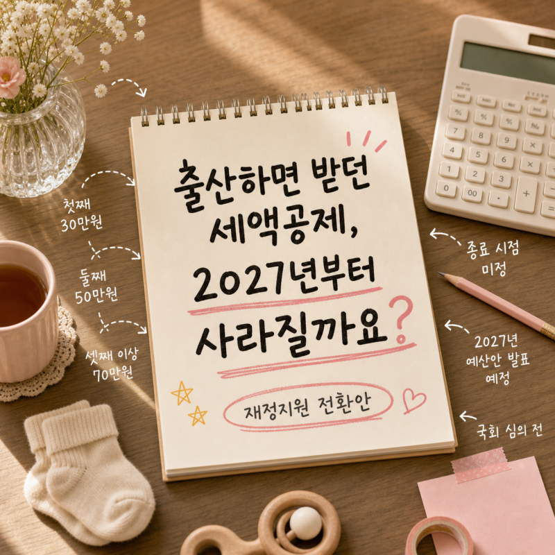 출산하면 받던 세액공제, 2027년부터 사라질까요?