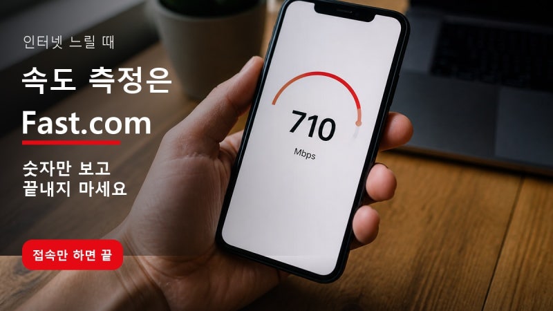 인터넷 속도 측정 Fast.com, 숫자만 보고 끝내지 마세요