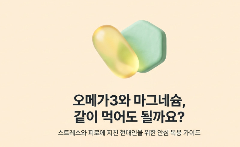 [건강/헬스] 오메가3 마그네슘 조합, 같이 먹어도 될까요