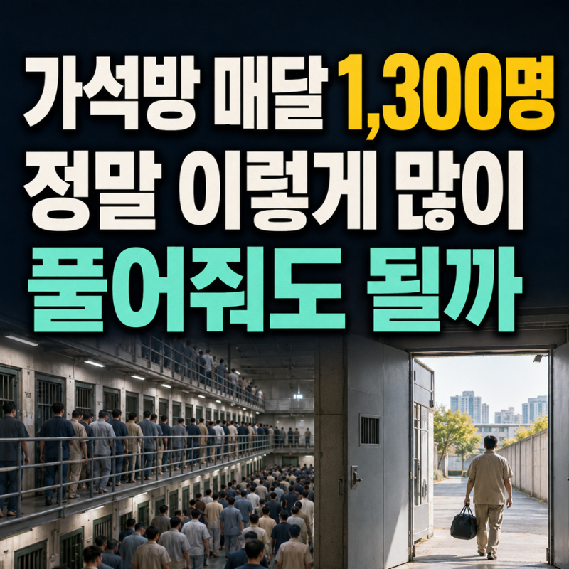 가석방 매달 1300명, 정말 이렇게 많이 풀어줘도 될까