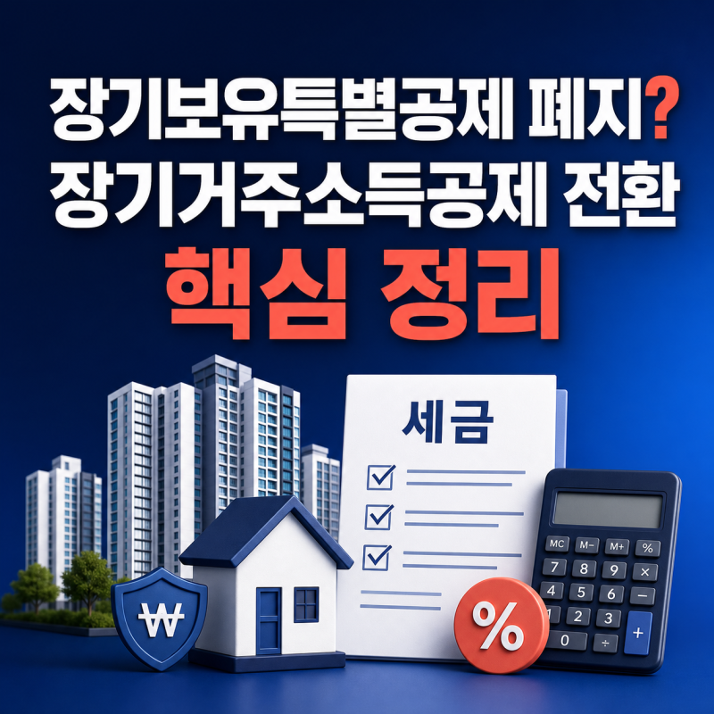 [부동산상식] 장기보유특별공제 폐지될까? 장기거주소득공제 전환 내용 총정리