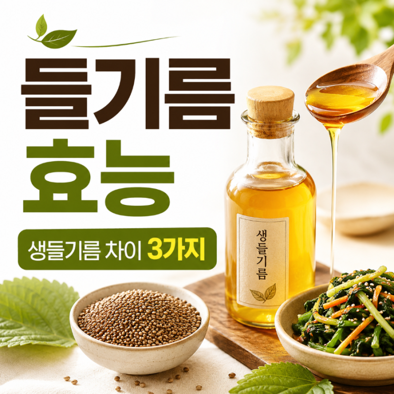 들기름 효능 제대로 먹는법, 생들기름과 다른 3가지 차이점