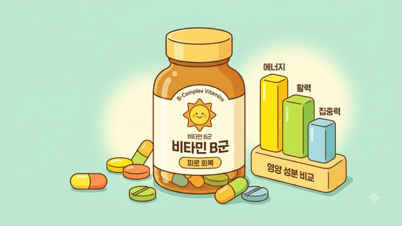 만성 피로 회복 비타민 B군 영양제 함량 보는 기준 완벽 가이드