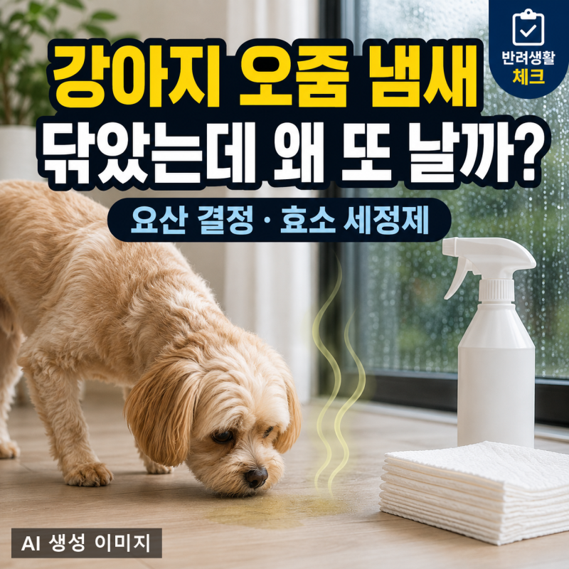 강아지 오줌 냄새 제거, 이 세제 쓰면 같은 자리에 또 쌉니다