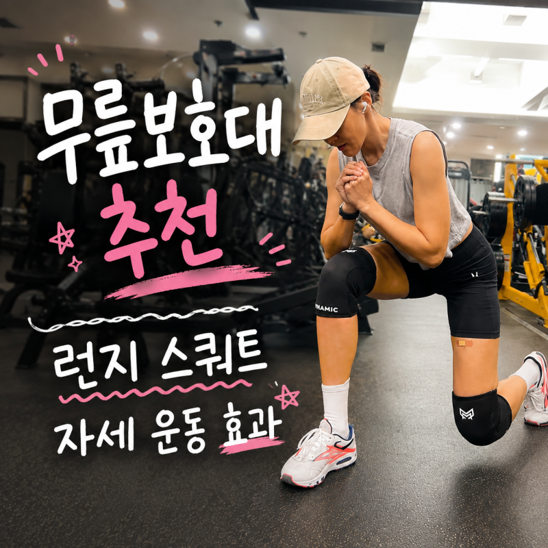 부상예방 런지 스쿼트 자세 운동 효과 ft. 헬스 무릎보호대