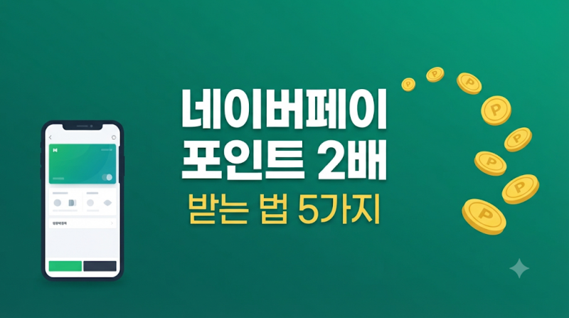 몰랐다면 손해! 네이버페이 포인트 2배 받는 법 5가지