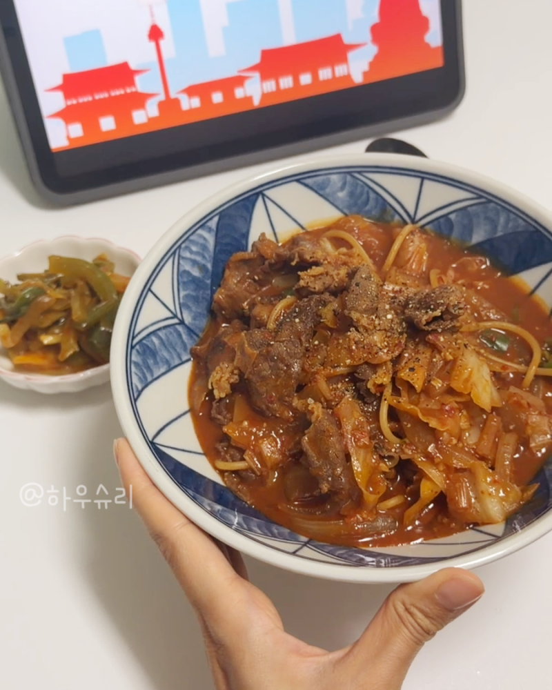 비비드 저당마라소스로 만든 마라짬뽕! 배달시킬 필요가 없어요