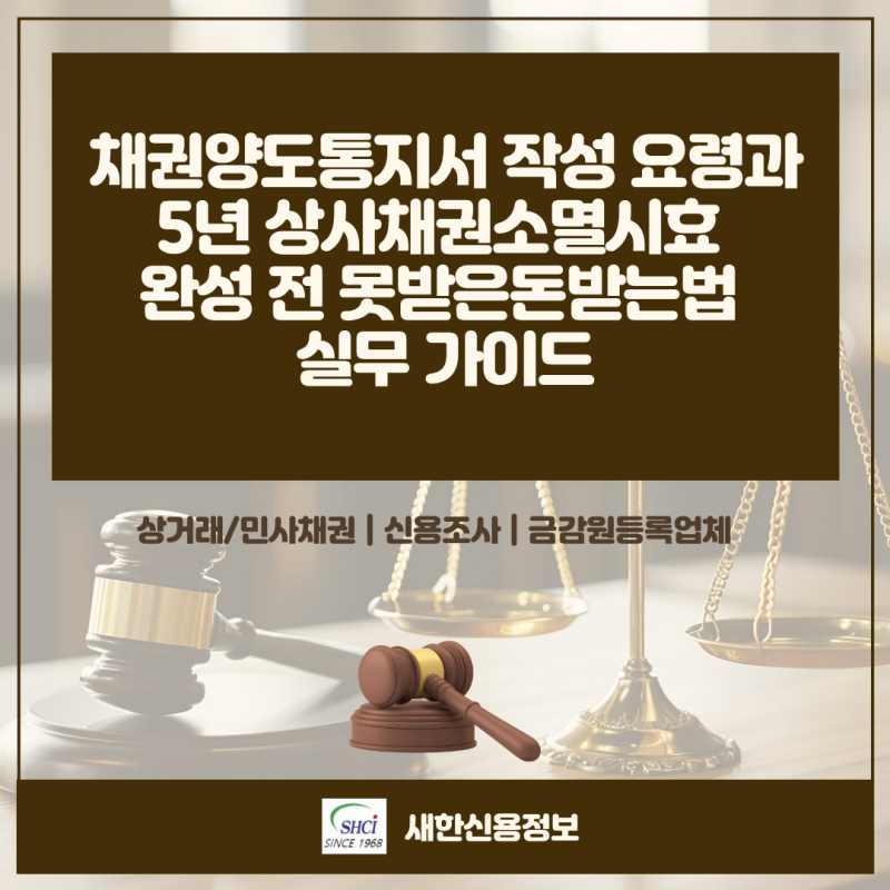 채권양도통지서 작성 요령과 5년 상사채권소멸시효 완성 전 못받은돈받는법 실무 가이드