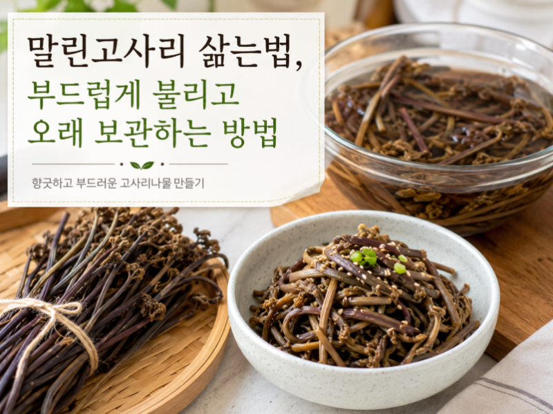 말린고사리 삶는법, 부드럽게 불리고 오래 보관하는 방법