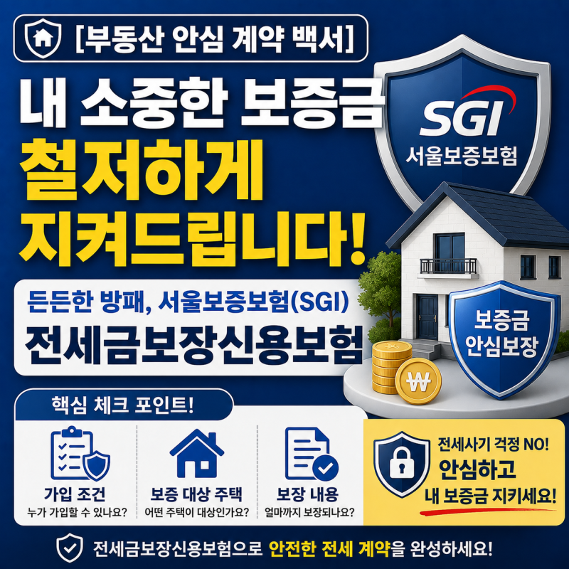 [부동산 안심 계약 백서] 내 소중한 보증금을 철저하게 지켜주는 든든한 방패, 서울보증보험(....