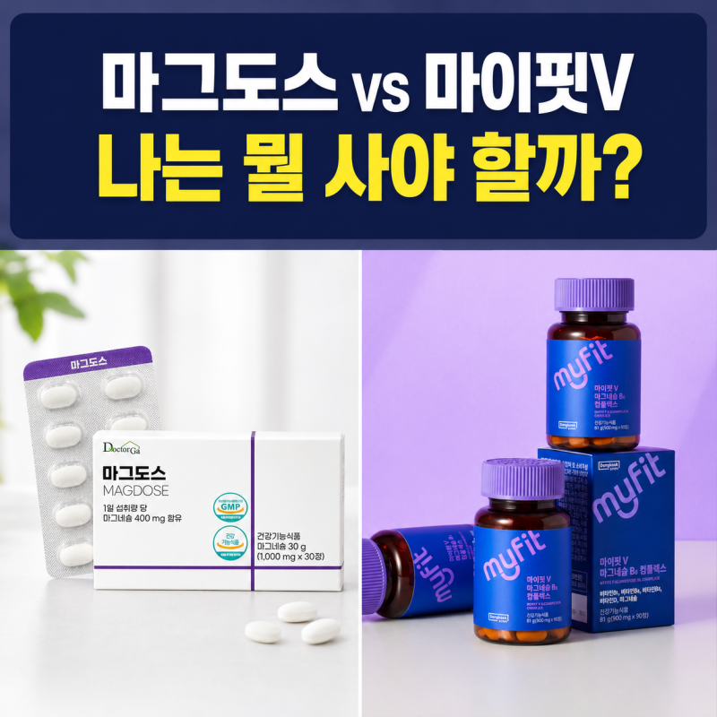 마그도스 vs 동국제약 마이핏V｜종합비타민 먹는다면 단일형·복합형 무엇을 살까