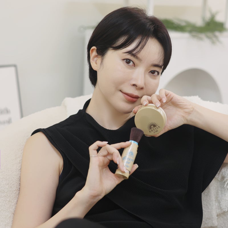 일본 돈키호테 화장품 드럭스토어 선크림 아넷사 ANESSA 브러쉬 파우더 & 팩트 후기