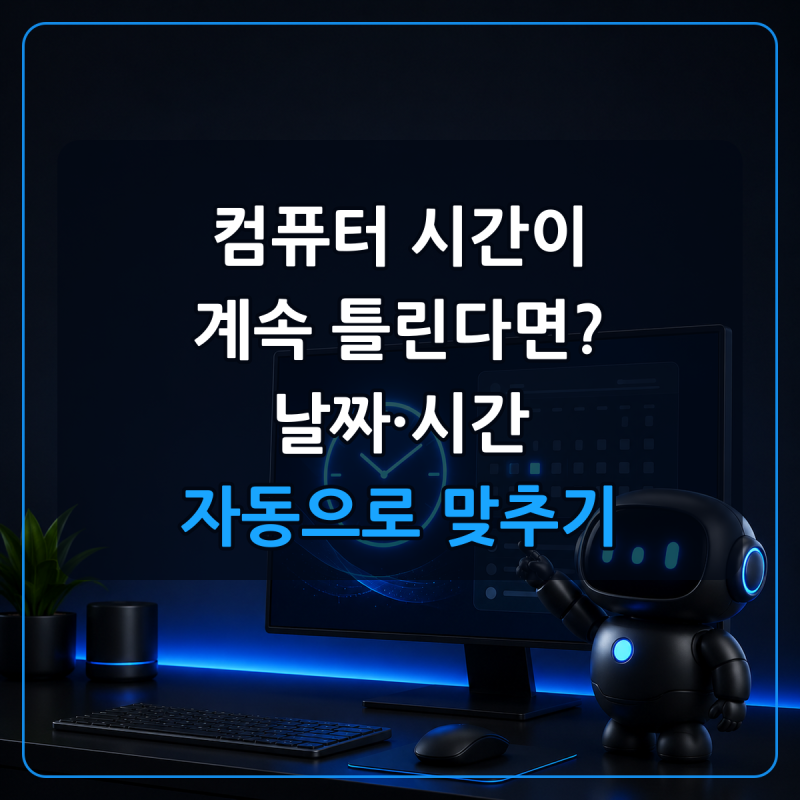 컴퓨터 시간이 계속 틀린다면? 날짜·시간 자동으로 맞추는 방법