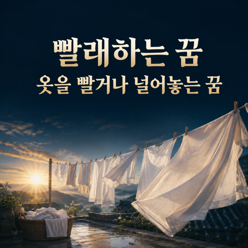 빨래하는 꿈｜옷을 빨거나 널어놓는 꿈의 의미
