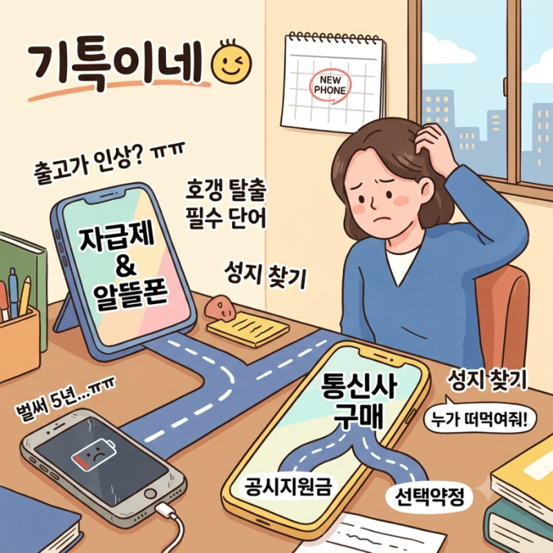 [자급제vs공시지원금vs선택약정]핸드폰 바꿀 때 필수! 단통법 폐지 후 휴대폰 성지 가격차이 ....