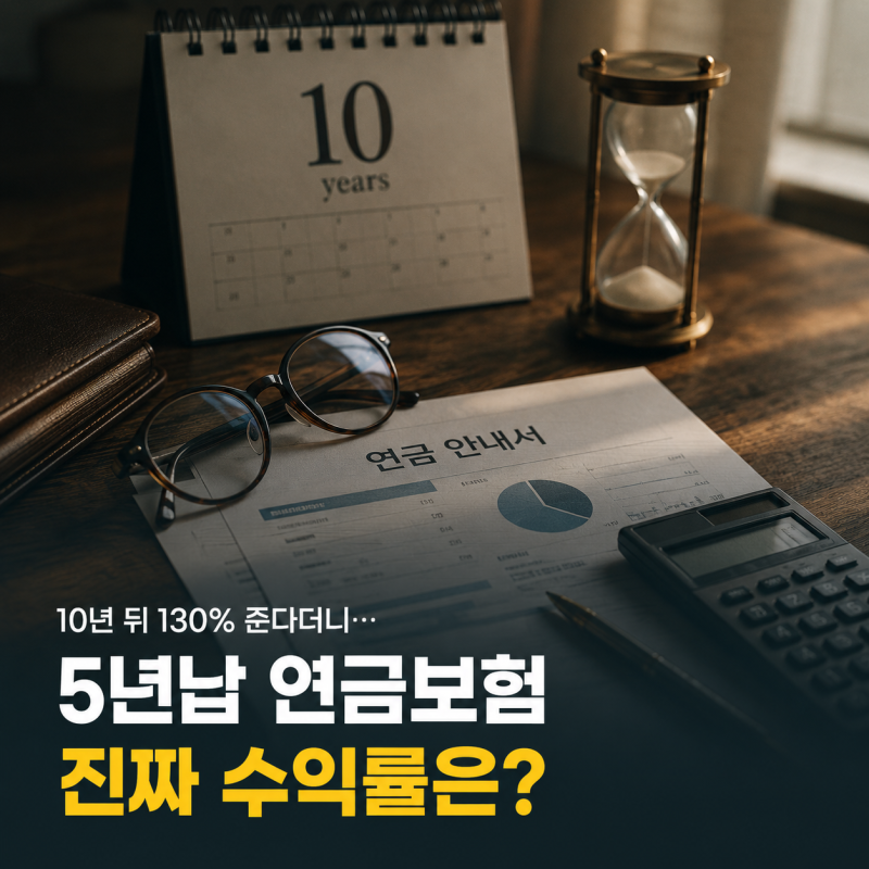 "10년 뒤 130% 준다더니…" 5년납 초고속 연금보험, 진짜 수익률은 얼마?