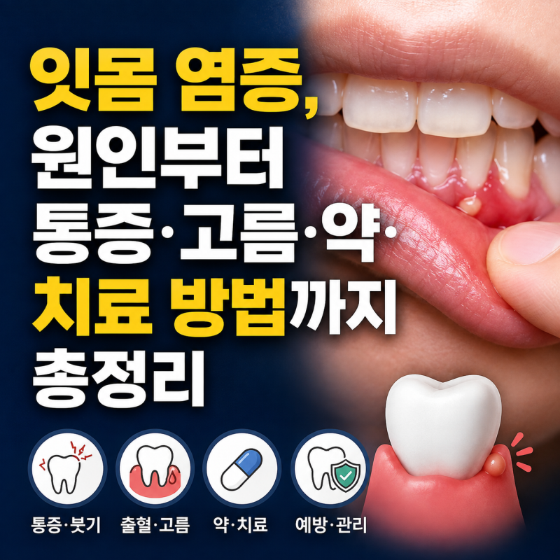 잇몸 염증, 원인부터 통증·고름·약·치료 방법까지 총정리