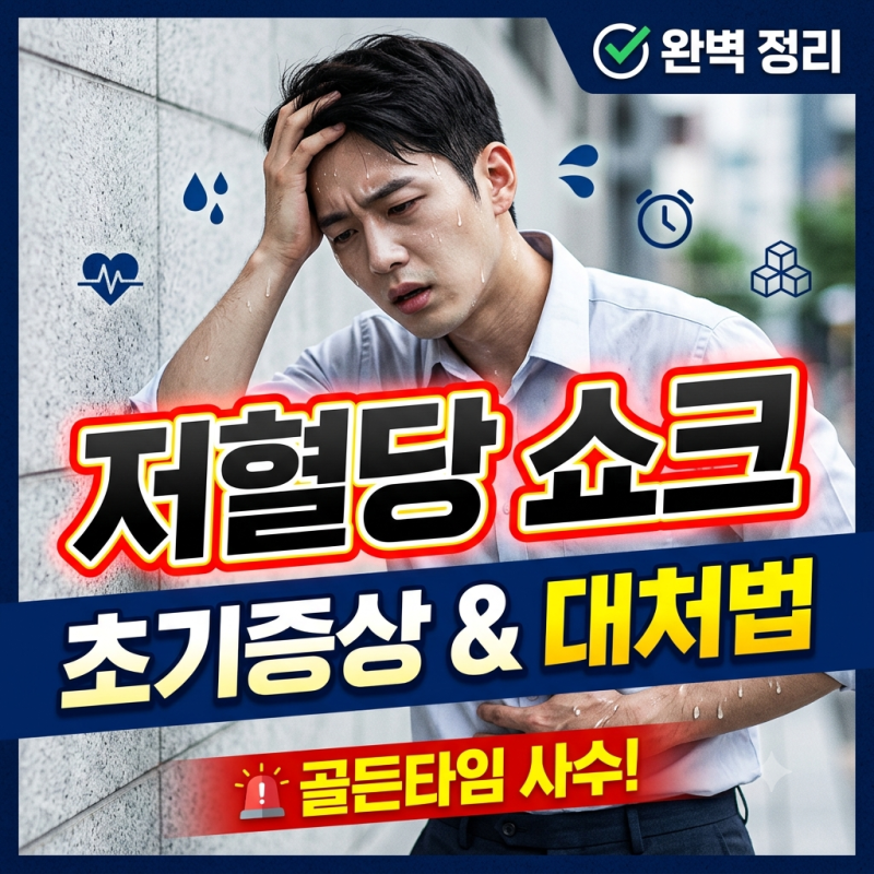 최근 이슈된 저혈당 쇼크 원인은? 초기 증상과 골든타임 응급처치법 총정리