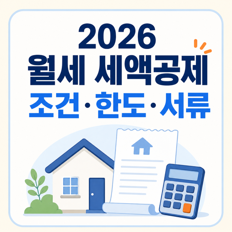 2026 월세 세액공제 조건·서류 총정리｜연봉·한도·계산·누락 신청까지
